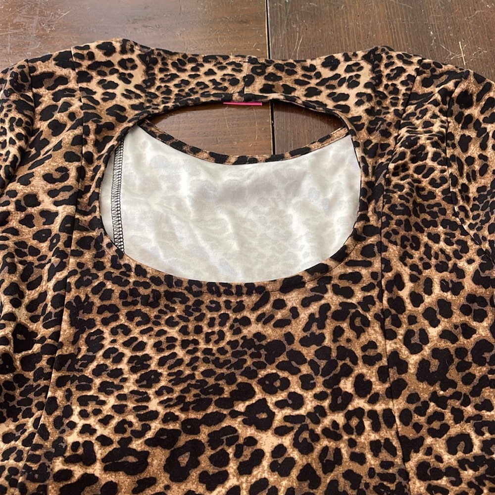 NWT Torrid Betsy Johnson Leopard Ponte A Line Dress Sz 1 1 X 14-16 - Picture 6 of 6